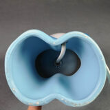 Lampe vintage mains et globe opaline - bleue - luminaire vintage