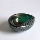 Gold flecked green bullicante and filigrana bowl, Murano 1950.