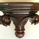 Etagère, applique murale ancienne, bois sculpté, porte statue