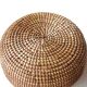 Round braided fiber box, basket, 80s