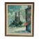 Huile sur toile du milieu du siècle – « Scène de ville » par WB, signée, vintage et encadrée 40×47cm