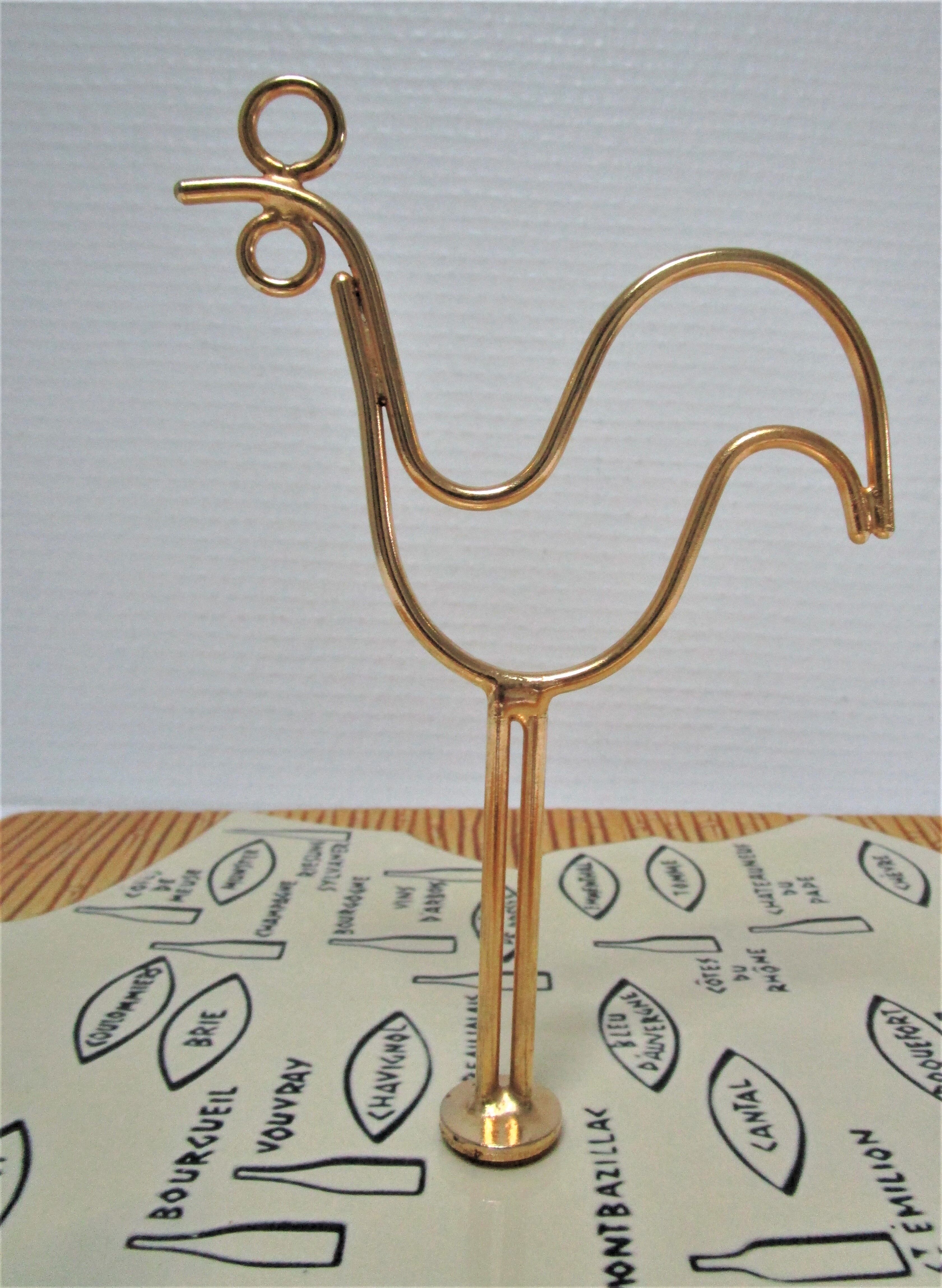 Ceramic cheese platter modernist rooster 60s