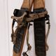Pair of old wooden skis 195 cm