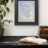 North America, old map, printed in 1852.