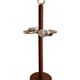 2x Scandinavian Table Lamps Teak & Brass, 1960s