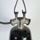 Industrial Black Enamel Factory Lamp with Cast Iron Top, 1950s