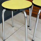 Pair of yellow Formica stools