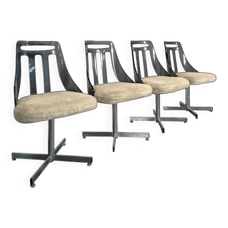Set of 4 Space Age chairs by Brody