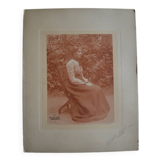 Old albumen print photo by Émile Dessendier in Roanne in 1911