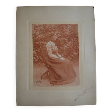 Old albumen print photo by Émile Dessendier in Roanne in 1911