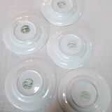 Lot de 5 assiettes à dessert 19,6cm bleues et blanches