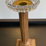 Baccarat crystal candle holder and copper