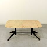 Midcentury Italian Steel And Marble Coffee Table.