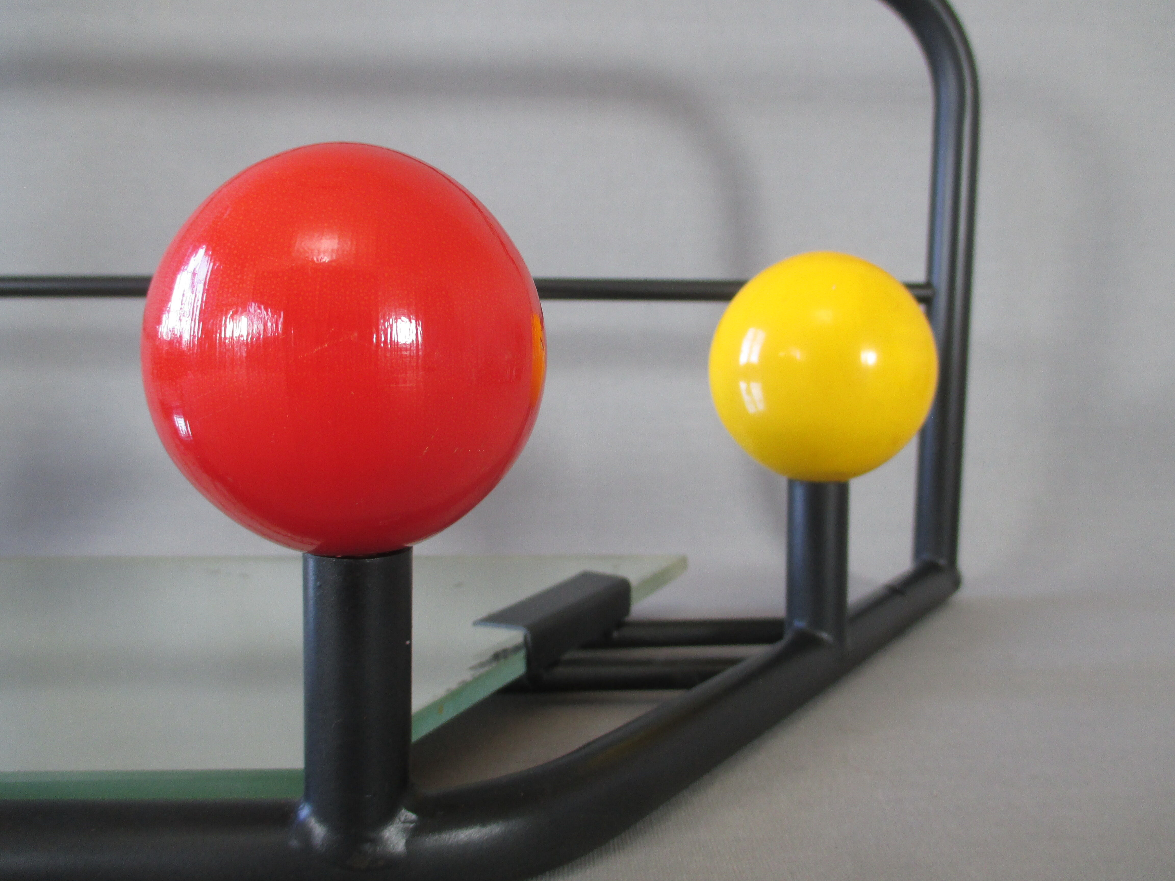 Wall coat rack with vintage balls