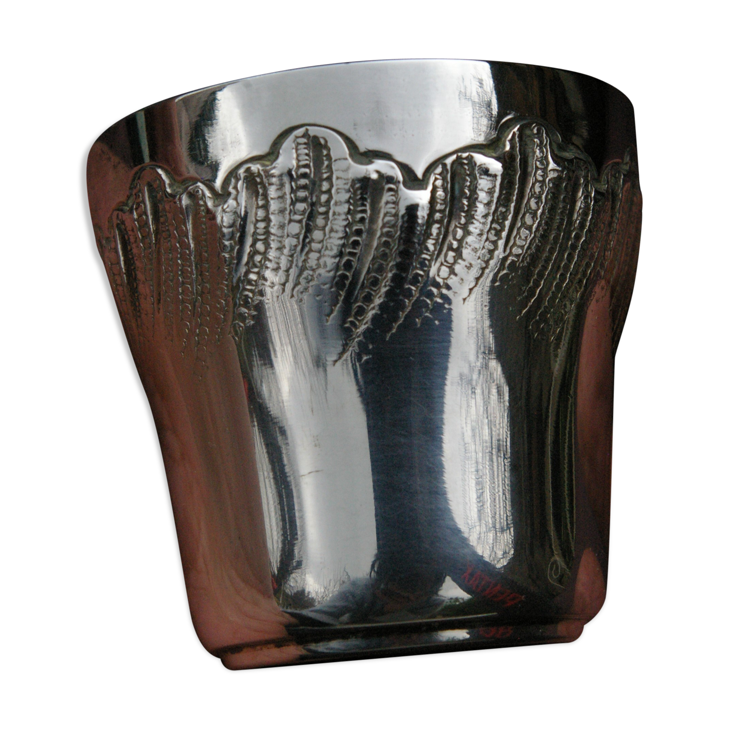 Coquetier Silver metal Ravinet d'Enfert Rinceaux louis XV style