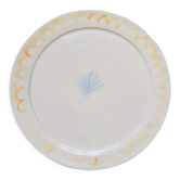 Assiette coquillage artisanale jaune