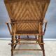 Riviera chaise longue • Art Deco • red and black rattan