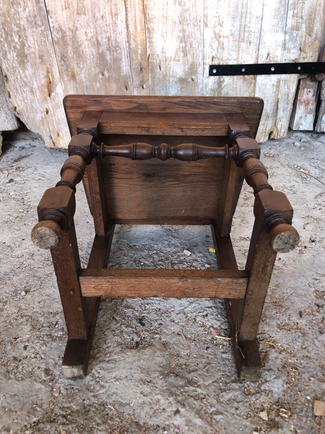 Chaise lorraine bois chene vintage