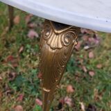 Red coffee table alabaster side table