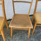 Serie de 3 chaises bistrot 1950