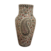 Gien Kashmir earthenware polychrome vase
