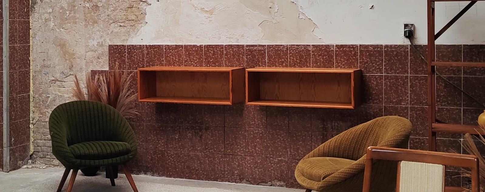 Two Mid Century floating cabinets