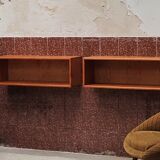 Two Mid Century floating cabinets