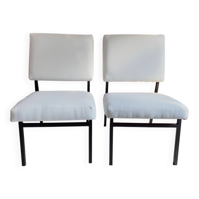 Paire de chauffeuses design Paul Geoffroy édité par Airborne 1960