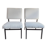 Paire de chauffeuses design Paul Geoffroy édité par Airborne 1960