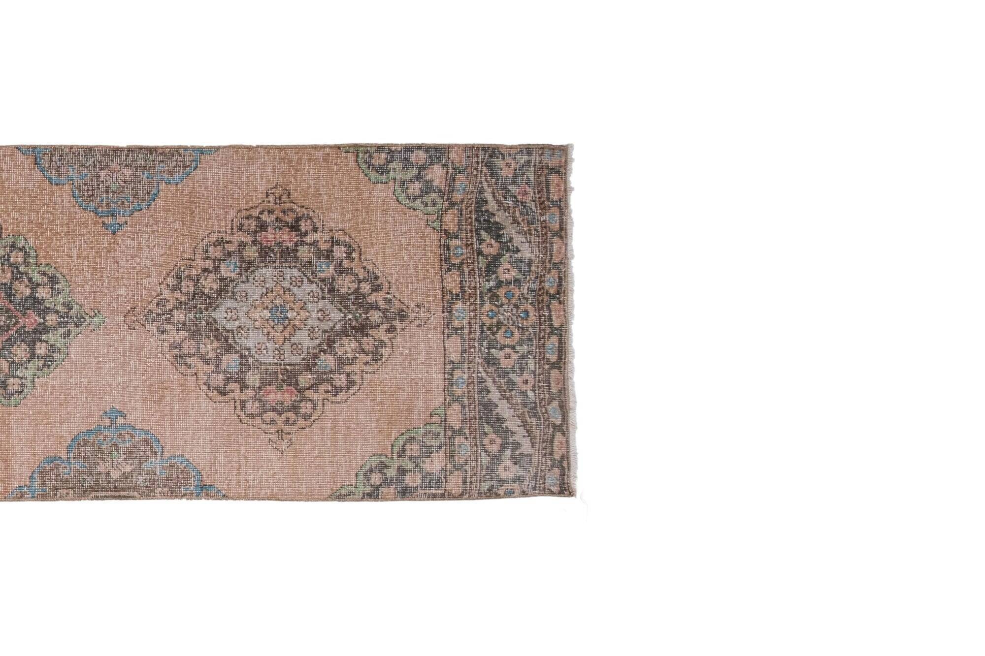 Vintage Turkish hallway rug 80x406 cm