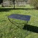 Antique black metal folding table – good quality