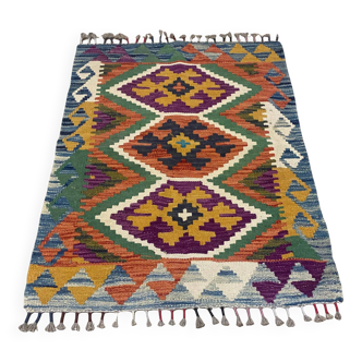 Kilim Afghan Vintage Style – Fait main
