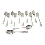 Christofle - Série de 12 cuillères de table modèle Boréal en métal argenté