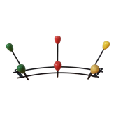Coat rack multicolored balls 50s