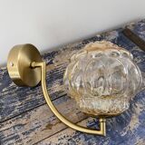 Vintage chiseled glass wall lamp