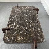 Table Basse en Forme de Larme en Marbre, 1980s