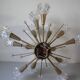 Old "sputnik" chandelier 15 lights plastic/resin diamond tip 60's design lighting