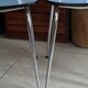 Série de 4 chaises Formica bleues vintage
