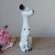 Figurine grand chien dalmatien romantique en céramique années 1970,