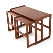 Arne Hovmand Olsen coffee table for Mogens Kold with 2 nesting tables.