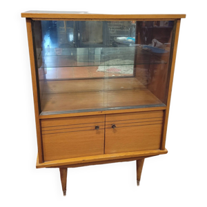 vitrine vintage en chêne