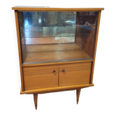 Vintage oak display cabinet from the 60s