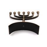 Brass 7-branch candelabra Menorah, 1960s