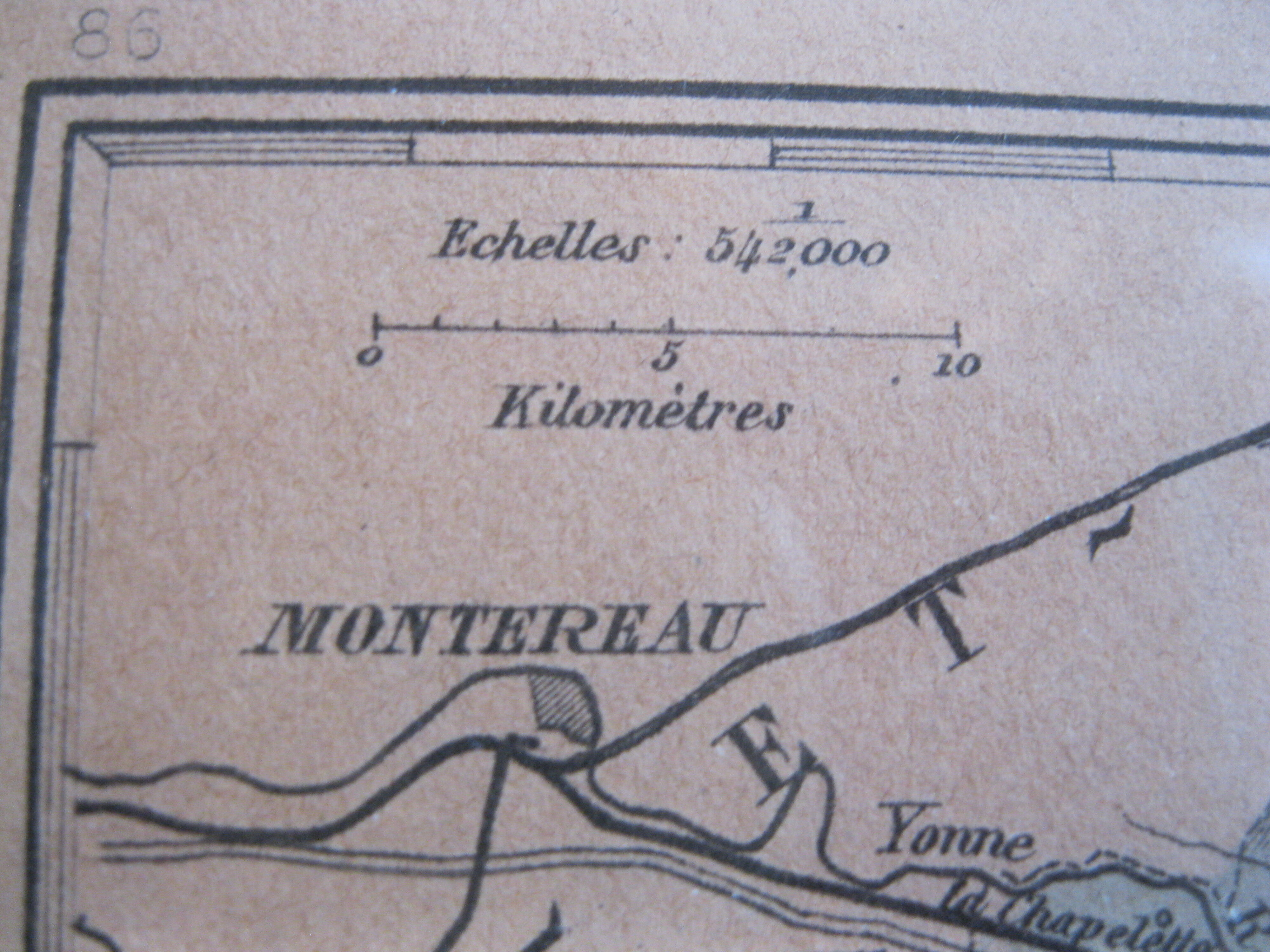 Engraving 19th France region of Yonne