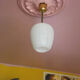 Vintage pendant lamp, opaline glass pendant lamp with patterns, vintage chandelier