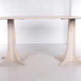 1970s Marble Dining Table on Two Marble x Feet, Germany