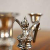 Silver-Plated Two-Armed Candleholder, 1940s