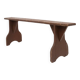 Mid-Century Rustic Bench in Brown Painted Wood, France, 1890s