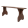 Mid-Century Rustic Bench in Brown Painted Wood, France, 1890s