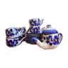 Stoneware coffee set - bright blue